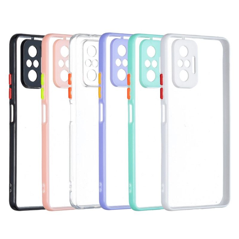 Cover Xiaomi Redmi Note 10 Pro Farvet Omrids Transparent