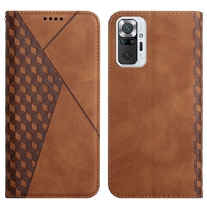 Cover Xiaomi Redmi Note 10 Pro Flip Cover Geo Lædereffekt