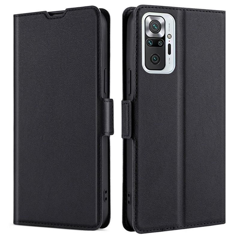 Cover Xiaomi Redmi Note 10 Pro Flip Cover Ultra Fint Læderstil