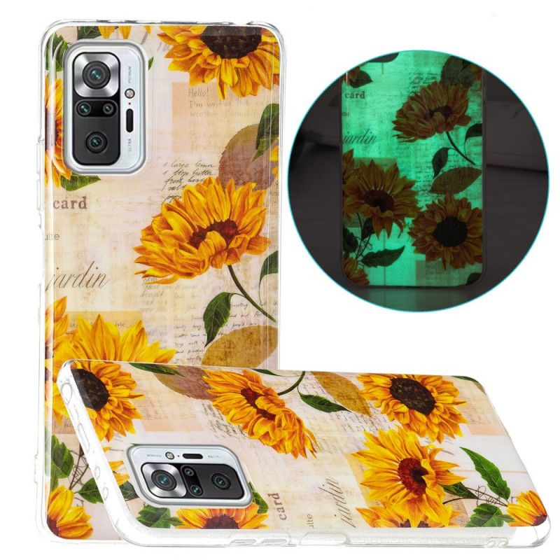 Cover Xiaomi Redmi Note 10 Pro Fluorescerende Blomsterserie