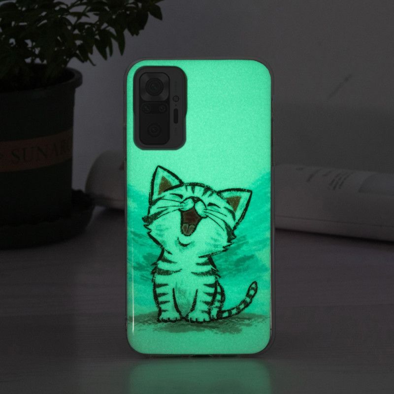 Cover Xiaomi Redmi Note 10 Pro Fluorescerende Kat