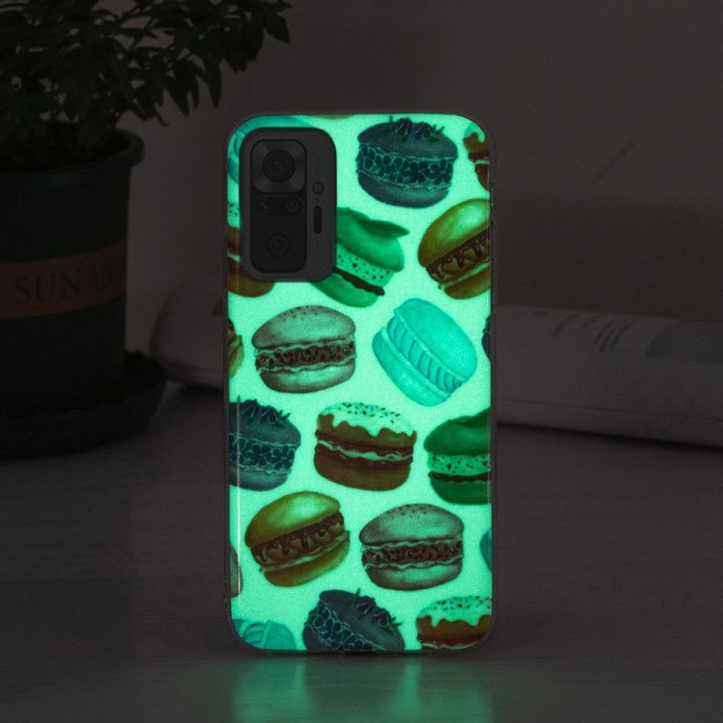 Cover Xiaomi Redmi Note 10 Pro Fluorescerende Makroner