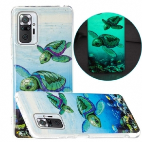 Cover Xiaomi Redmi Note 10 Pro Fluorescerende Skildpadder