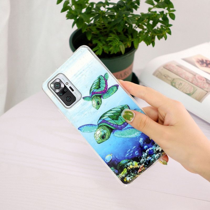 Cover Xiaomi Redmi Note 10 Pro Fluorescerende Skildpadder