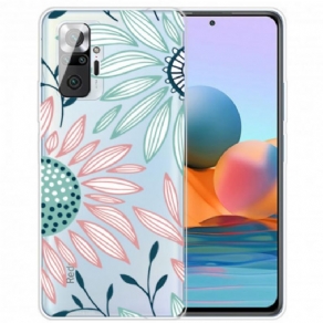 Cover Xiaomi Redmi Note 10 Pro En Gennemsigtig Blomst