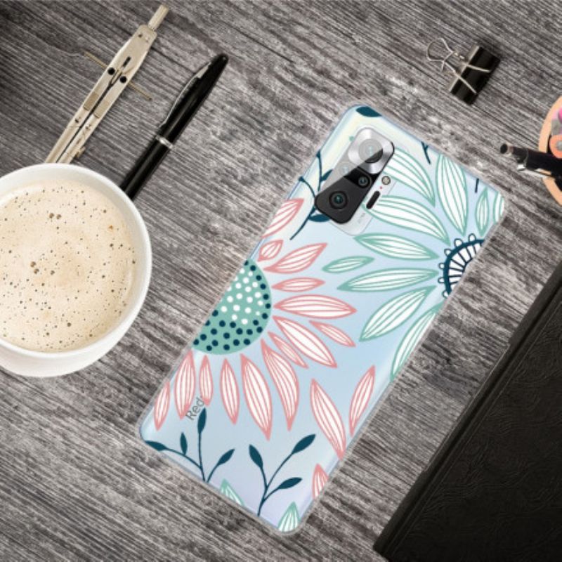 Cover Xiaomi Redmi Note 10 Pro En Gennemsigtig Blomst