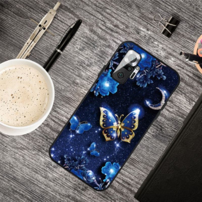 Cover Xiaomi Redmi Note 10 Pro Gylden Sommerfugl