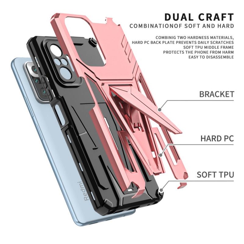 Cover Xiaomi Redmi Note 10 Pro Modstandsdygtig Aftagelig Støtte