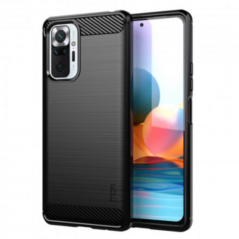 Cover Xiaomi Redmi Note 10 Pro Mofi Børstet Kulfiber