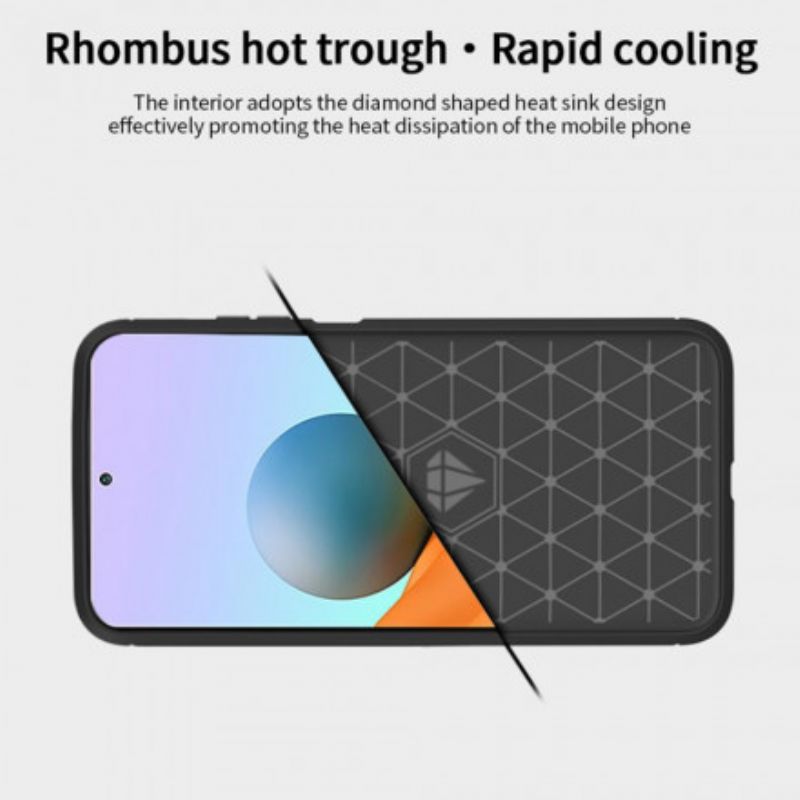 Cover Xiaomi Redmi Note 10 Pro Mofi Børstet Kulfiber