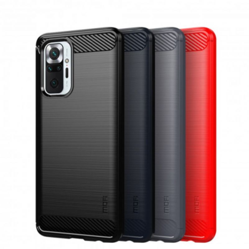 Cover Xiaomi Redmi Note 10 Pro Mofi Børstet Kulfiber