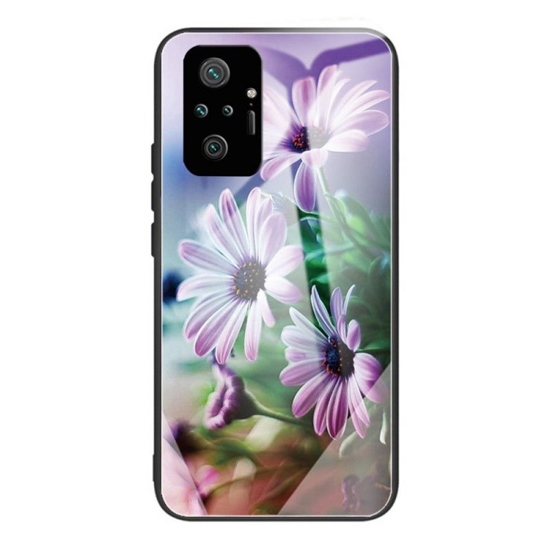 Cover Xiaomi Redmi Note 10 Pro Realistiske Blomster I Hærdet Glas