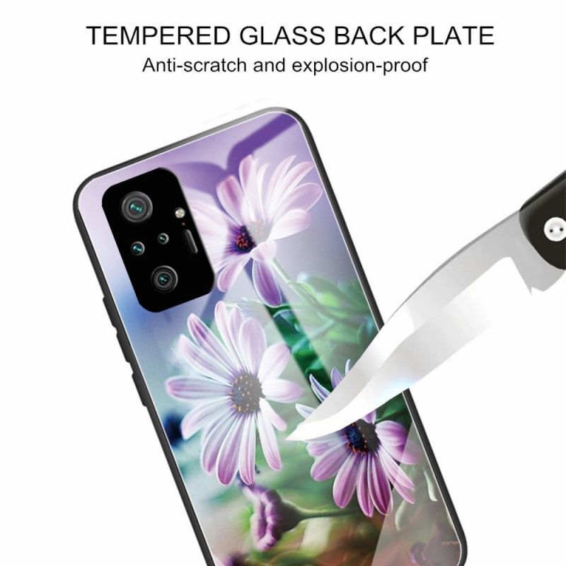 Cover Xiaomi Redmi Note 10 Pro Realistiske Blomster I Hærdet Glas