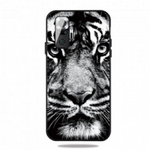 Cover Xiaomi Redmi Note 10 Pro Sort Og Hvid Tiger