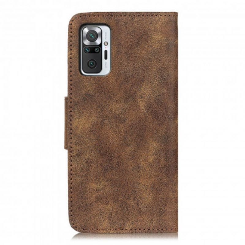 Flip Cover Xiaomi Redmi Note 10 Pro Læder Cover Vintage Magnetklap