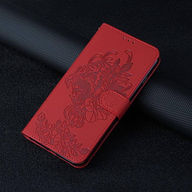 Flip Cover Xiaomi Redmi Note 10 Pro Med Snor Barok Strappy Tiger