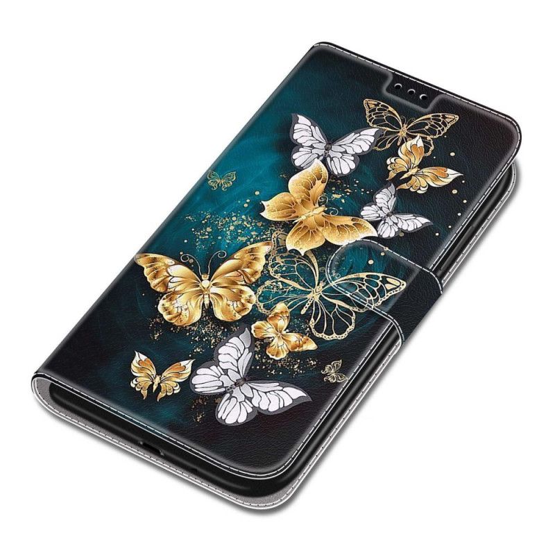 Flip Cover Xiaomi Redmi Note 10 Pro Med Snor Thong Butterflies Fan