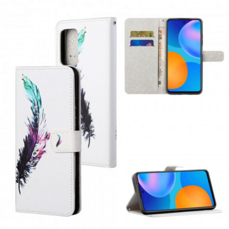 Flip Cover Xiaomi Redmi Note 10 Pro Med Snor Thong Fjer