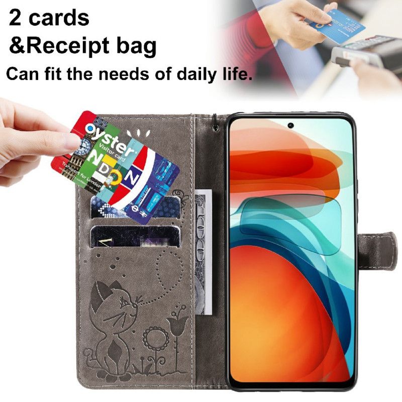 Flip Cover Xiaomi Redmi Note 10 Pro Med Snor Thong Kat Og Bi