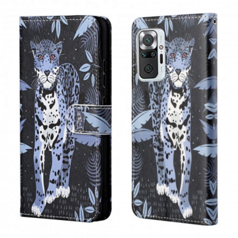 Flip Cover Xiaomi Redmi Note 10 Pro Med Snor Thong Leopard