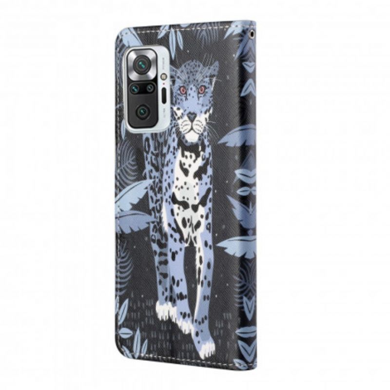 Flip Cover Xiaomi Redmi Note 10 Pro Med Snor Thong Leopard