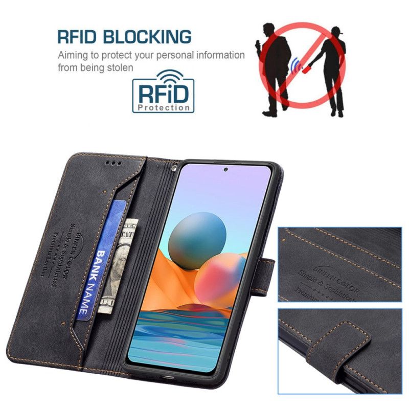 Flip Cover Xiaomi Redmi Note 10 Pro Rfid Binfen Farve