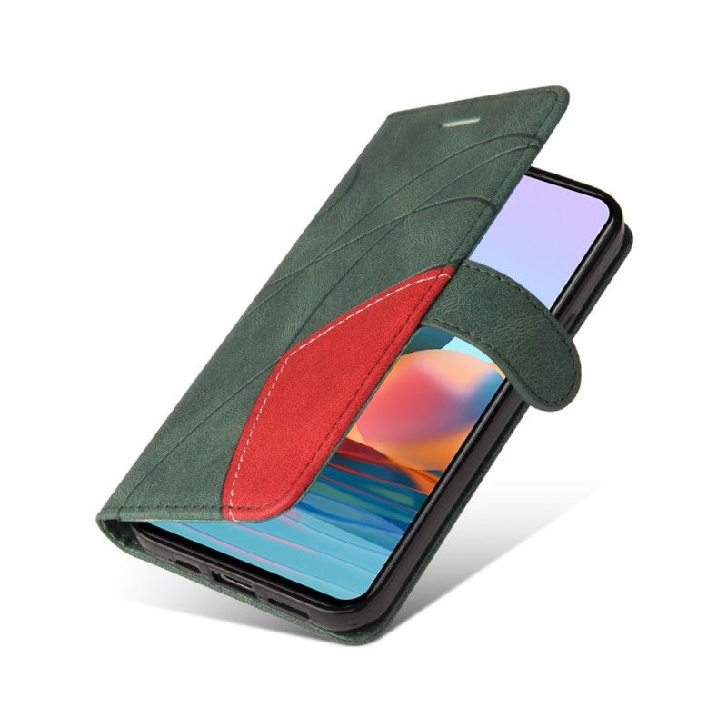 Flip Cover Xiaomi Redmi Note 10 Pro Signatur Tofarvet Imiteret Læder