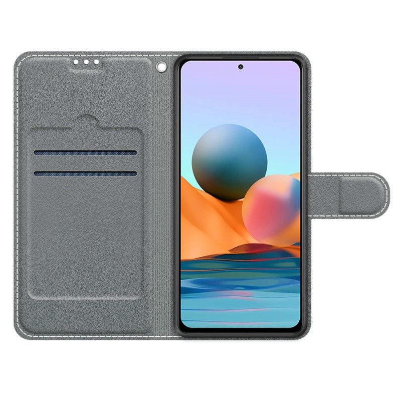 Flip Cover Xiaomi Redmi Note 10 Pro Sommerfugle Og Snor