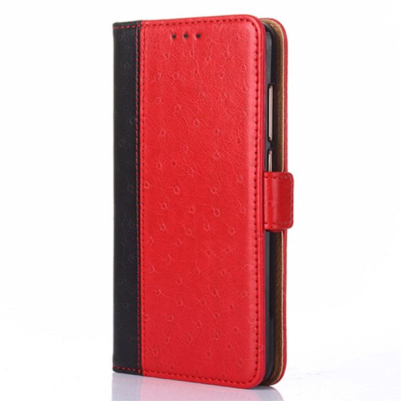 Flip Cover Xiaomi Redmi Note 10 Pro Tofarvet Struds Hudtekstur