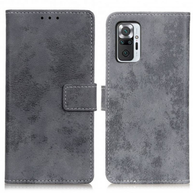 Flip Cover Xiaomi Redmi Note 10 Pro Vintage Lædereffekt