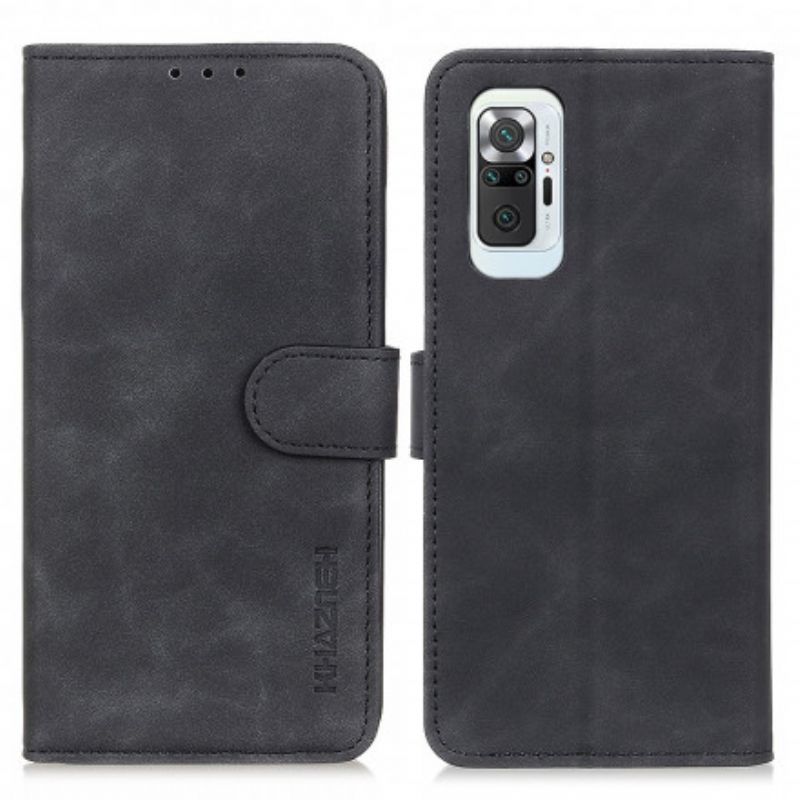 Flip Cover Xiaomi Redmi Note 10 Pro Vintage Lædereffekt Khazneh