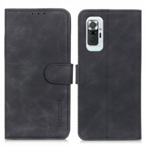 Flip Cover Xiaomi Redmi Note 10 Pro Vintage Lædereffekt Khazneh