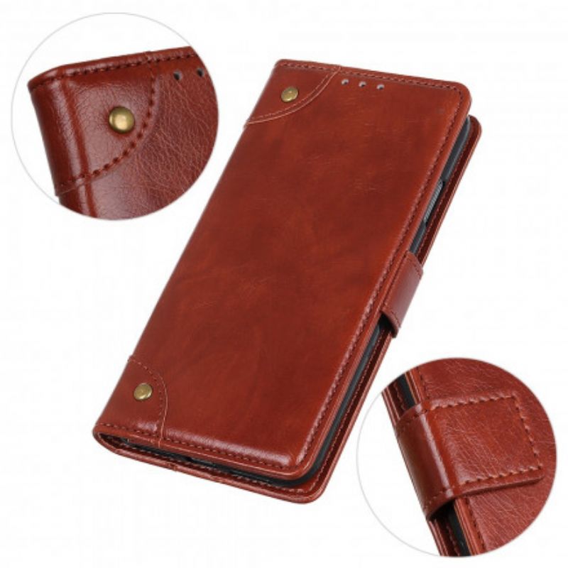 Flip Cover Xiaomi Redmi Note 10 Pro Vintage Nitter Nappa Læderstil