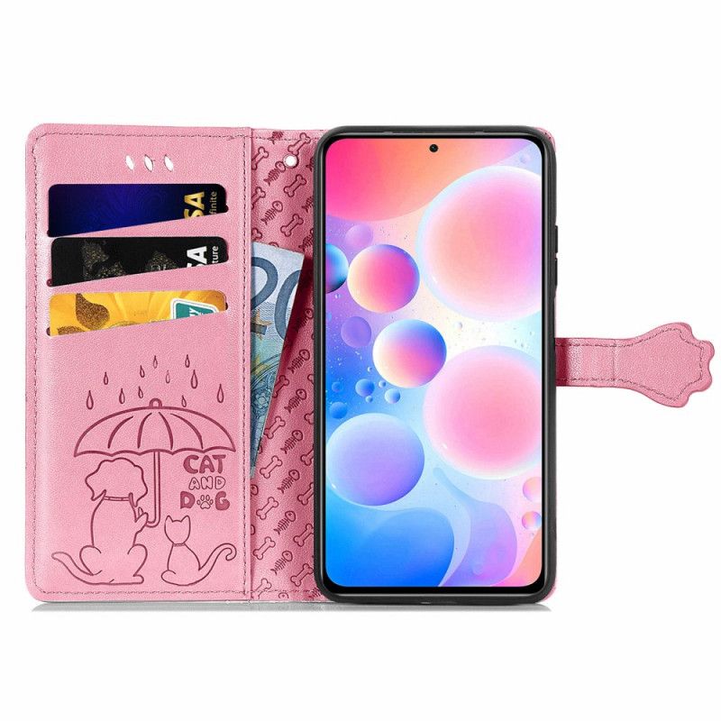 Læder Cover Xiaomi Redmi Note 10 Pro Animerede Dyr