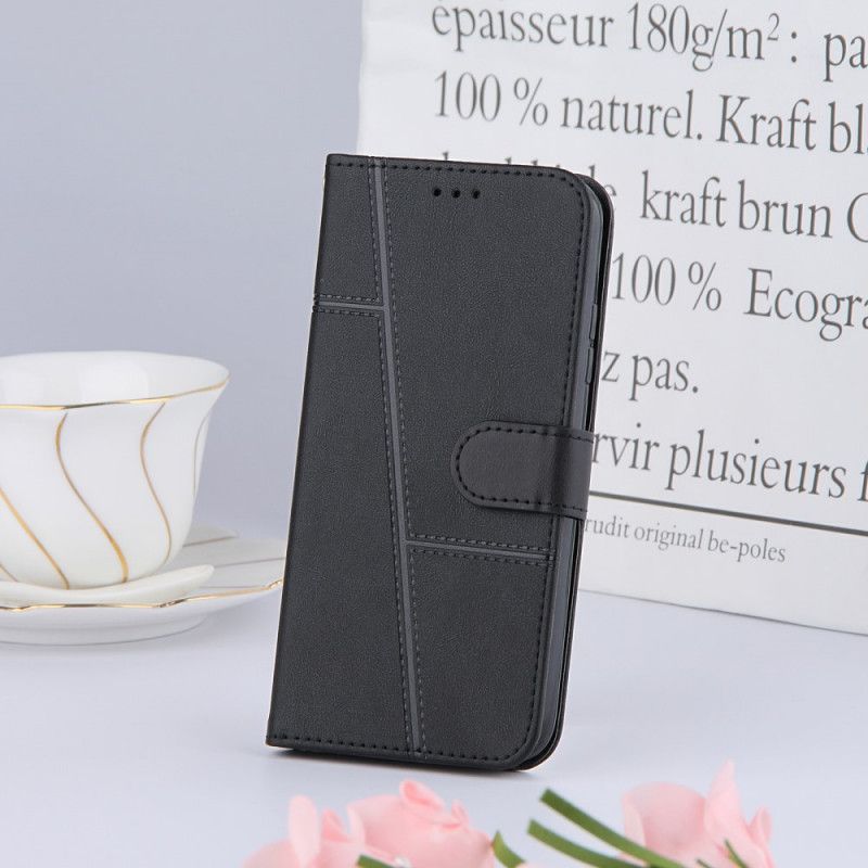 Flip Cover Xiaomi Mi 11 Pro Med Snor Geometrisk Strappy Læderstil