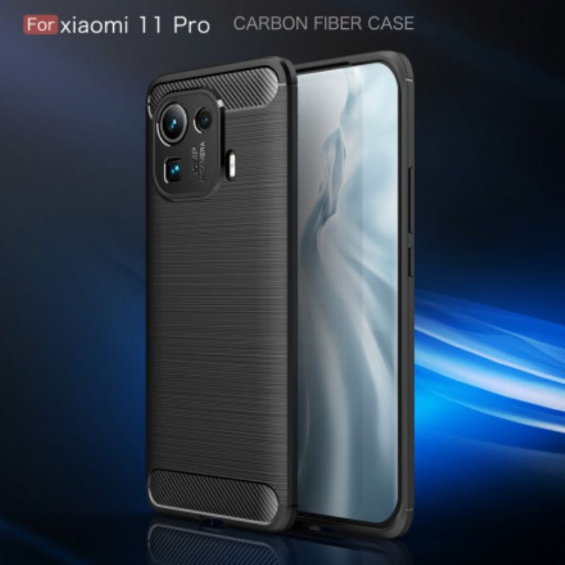 Mobilcover Xiaomi Mi 11 Pro Børstet Kulfiber