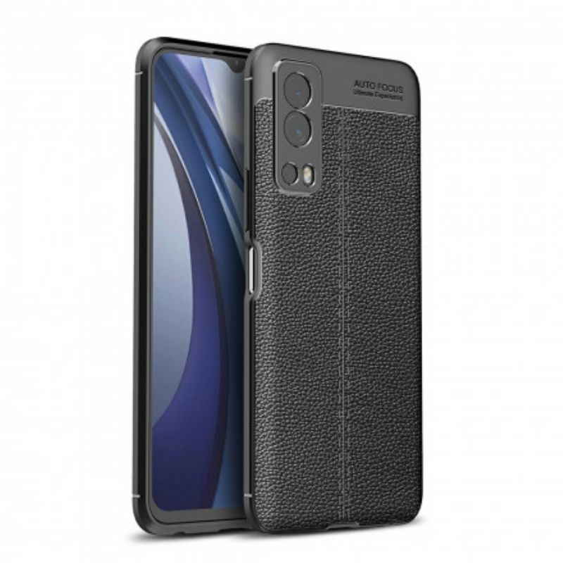 Cover Vivo Y72 5G Dobbelt Linje Litchi Lædereffekt