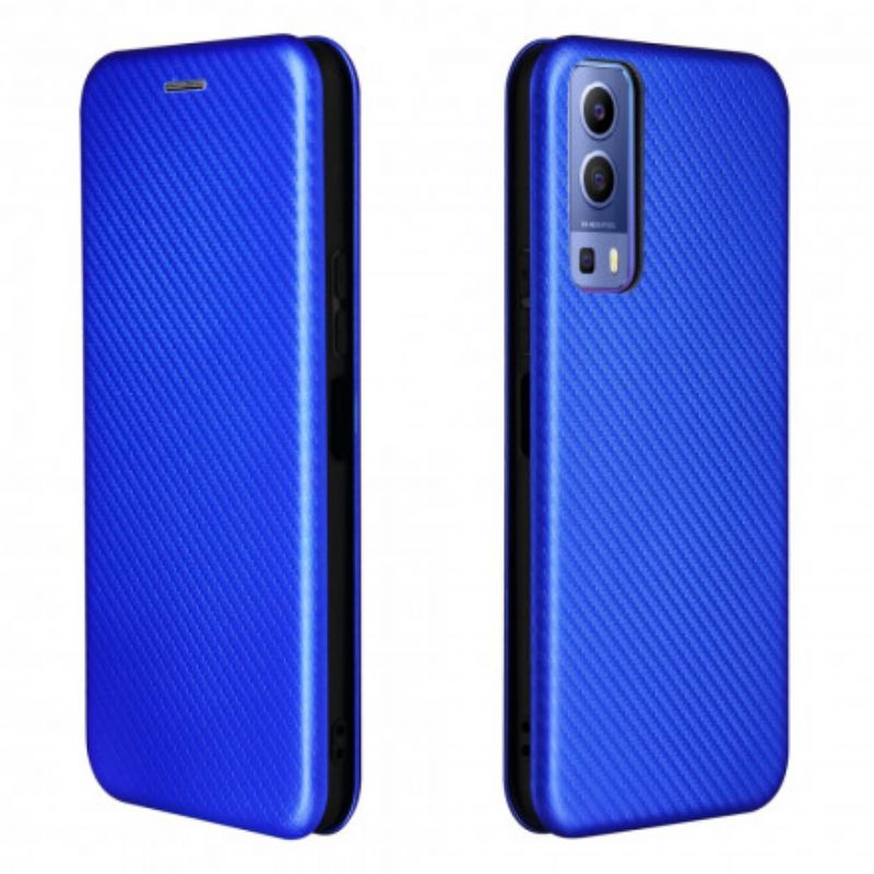 Cover Vivo Y72 5G Flip Cover Farvet Carbon Silikone