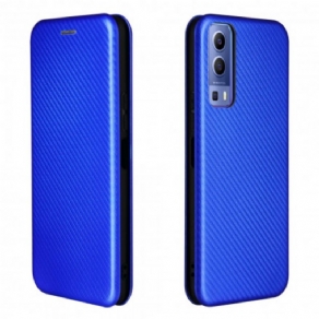 Cover Vivo Y72 5G Flip Cover Farvet Carbon Silikone