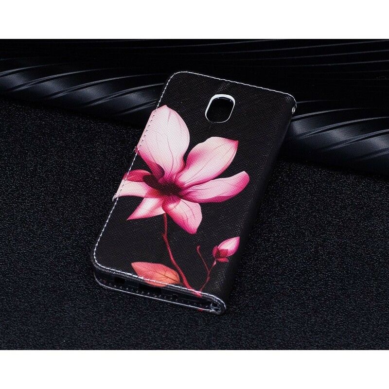 Flip Cover Samsung Galaxy J5 2017 Pink Blomst