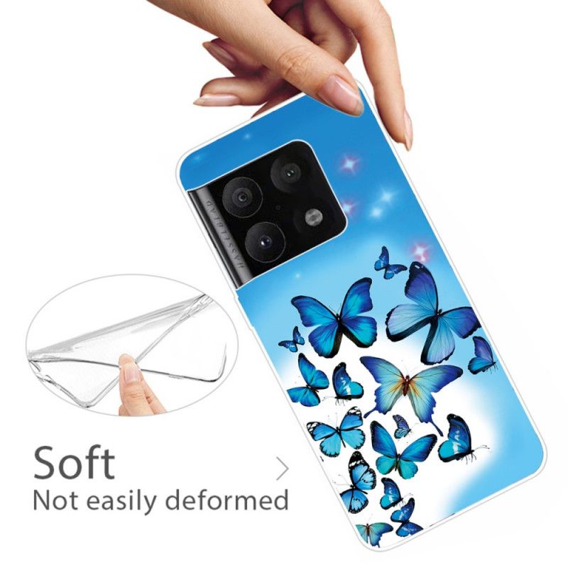 Cover OnePlus 10 Pro 5G Flight Of Blue Butterflies