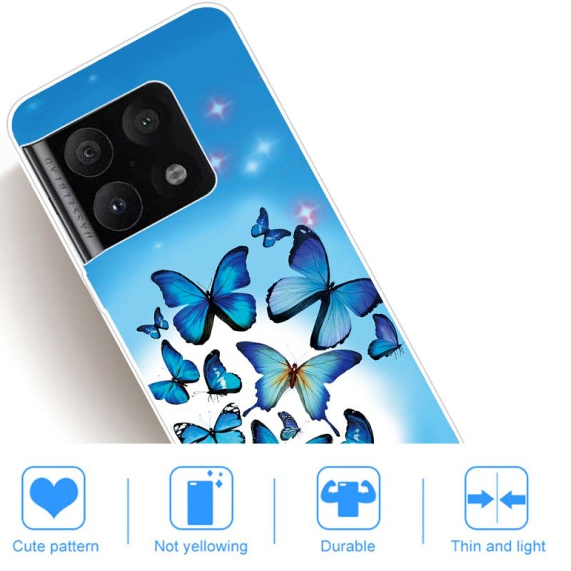 Cover OnePlus 10 Pro 5G Flight Of Blue Butterflies