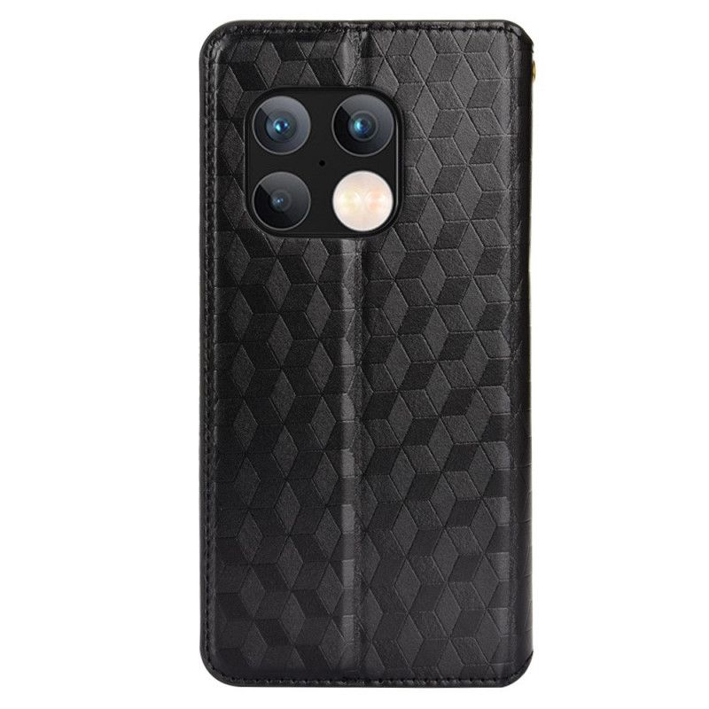 Cover OnePlus 10 Pro 5G Flip Cover Diamant Lædereffekt