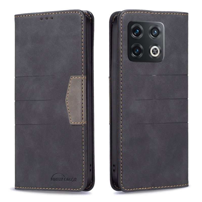 Cover OnePlus 10 Pro 5G Flip Cover Læderstil Binfen Farve