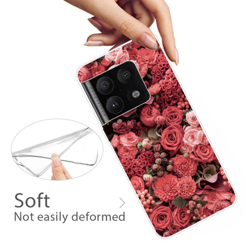 Cover OnePlus 10 Pro 5G Pink Blomster