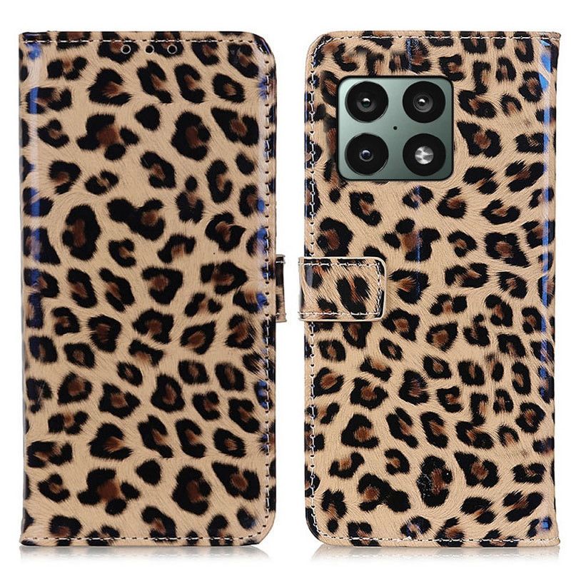 Flip Cover OnePlus 10 Pro 5G Enkelt Leopard