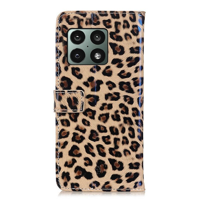 Flip Cover OnePlus 10 Pro 5G Enkelt Leopard