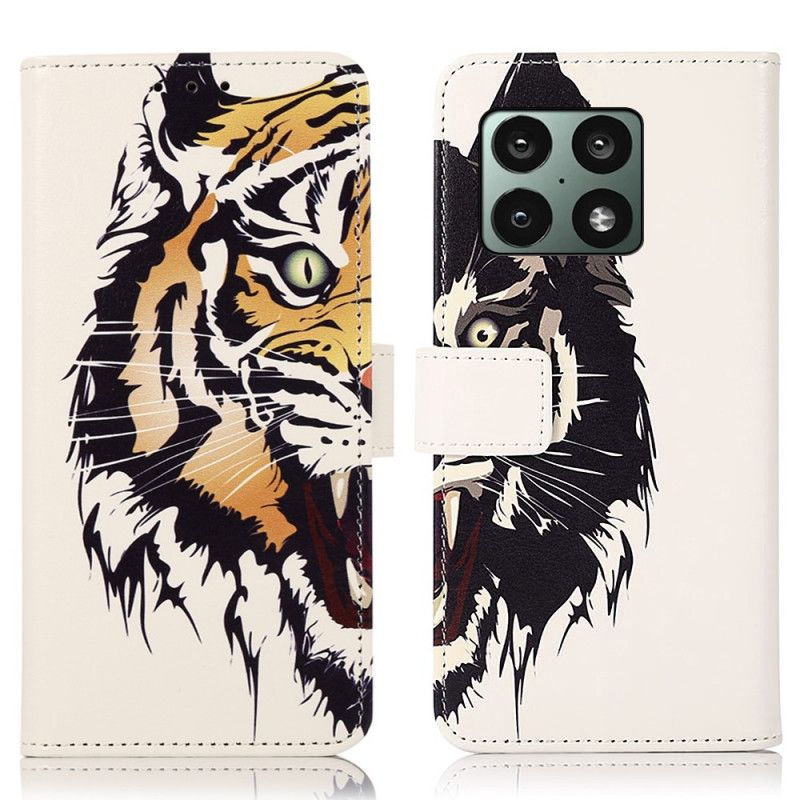 Flip Cover OnePlus 10 Pro 5G Hærd Tiger