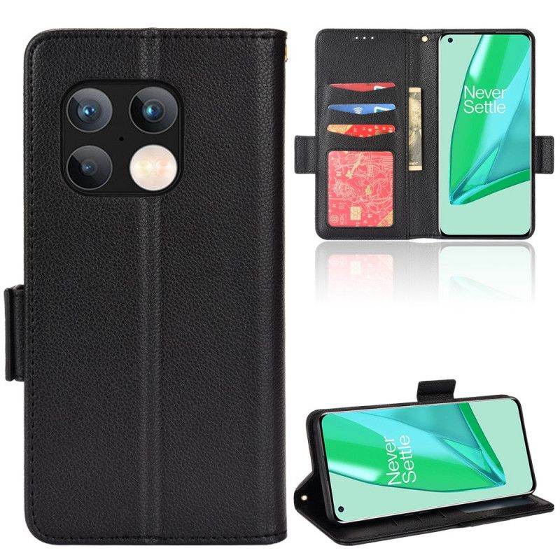 Flip Cover OnePlus 10 Pro 5G Læder Cover Dobbeltklap Litchi Nye Farver