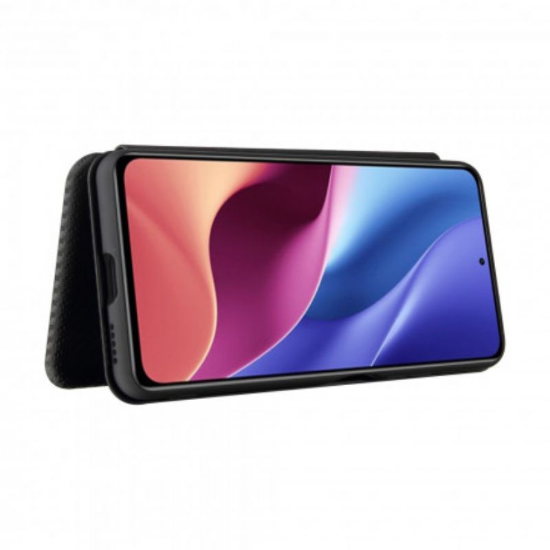 Cover Xiaomi Mi 11i 5G / Poco F3 Flip Cover Kulfiber Med Støttering